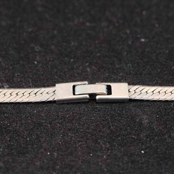 Sterling Silver 925 Herringbone Chain Necklace - Picture 3 of 5